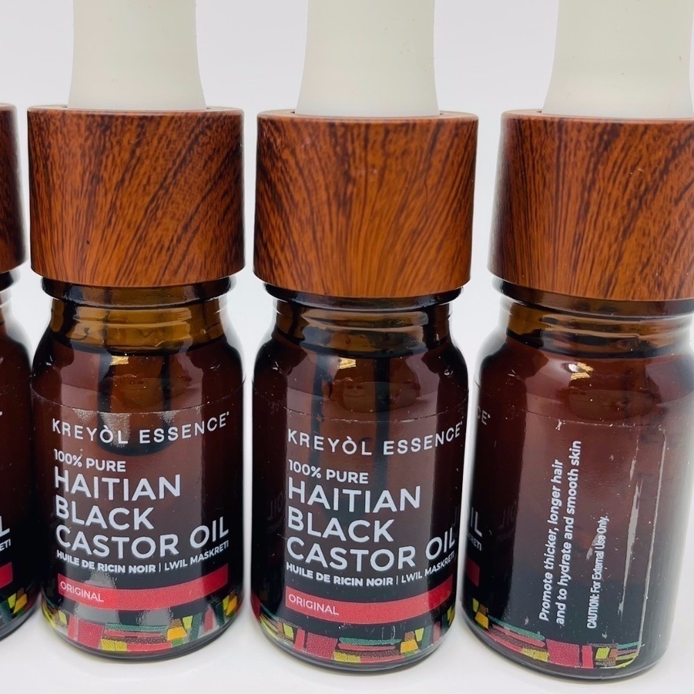 Kreyol Essence Haitian Black Castor Oil .17oz  3 pack